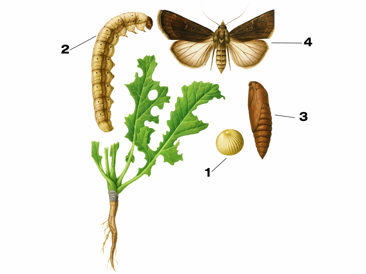 Стадии развития озимой совки
