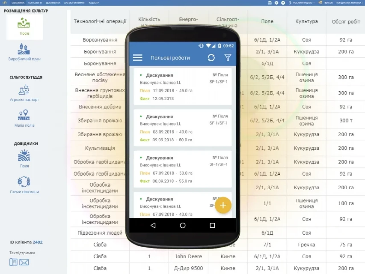 Планирование полевых работ